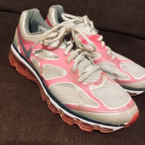 Excellent Pink White NIKE Air Max 2012 Womens 7 US 38 EUR Pink Gum bottoms